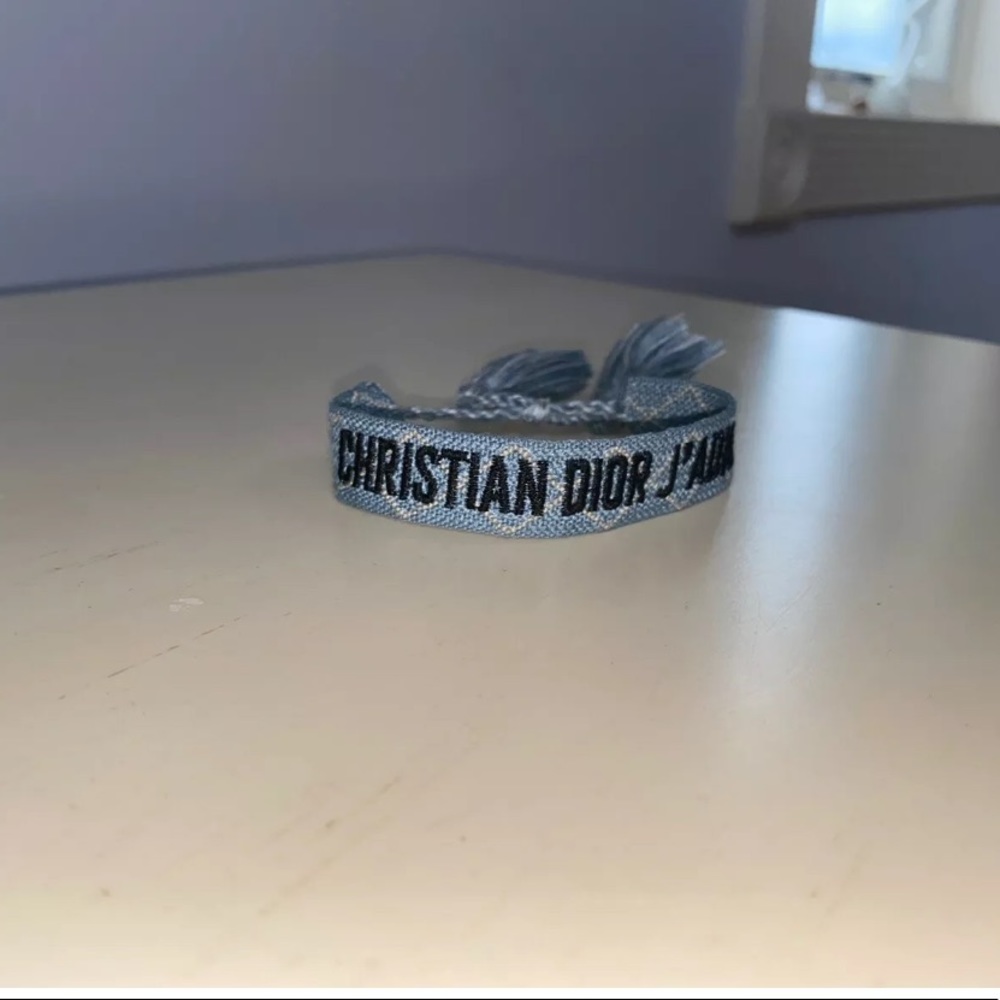 Christian Dior woven Friendship Blue Bracelet